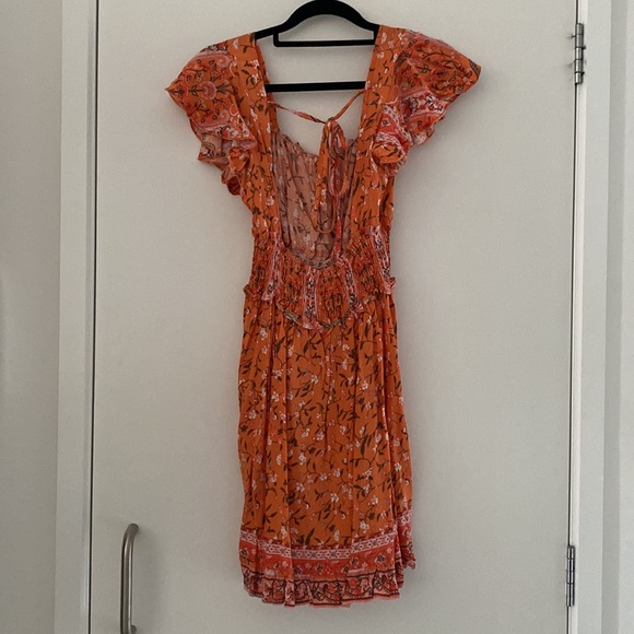 Ally Orange Boho Dress - Picture 2 of 4